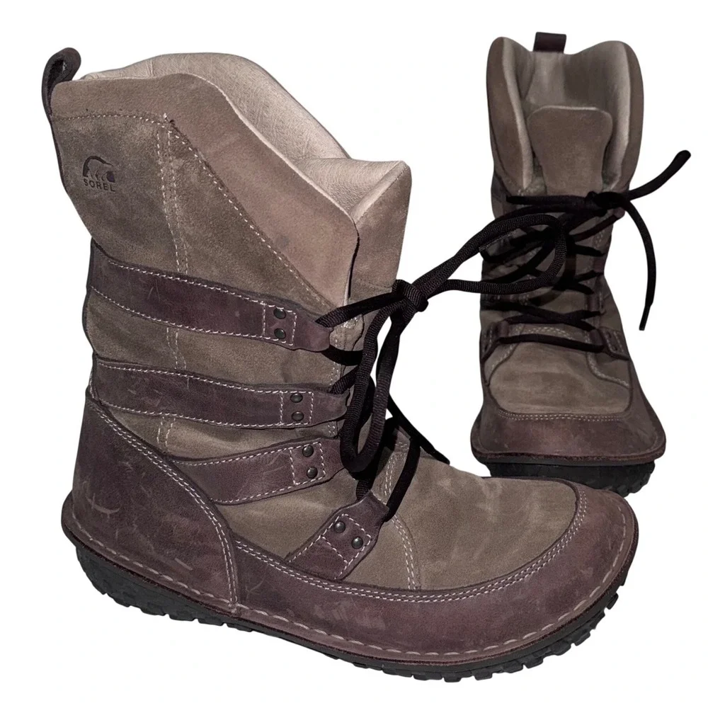 Sorel Kaya Winter Boots Womens 8 Brown Tan NL1439 Excellent Thinsulate Insulated